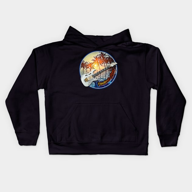 Pandemic Moon- Electric Sunset UNDERGLOW SERIES - Orange Glow Kids Hoodie by Benjammin87